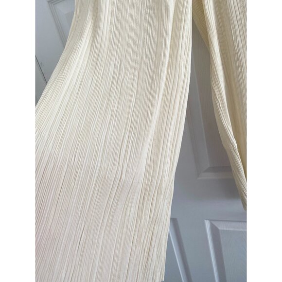 St. Agni Pleated Pants in Ivory, size XL - Picture 7 of 8